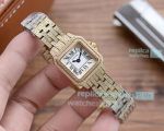 Cartier Panthre de Diamond-Encrusted Yellow Gold Watch Replica